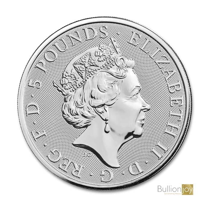 2019 2 oz Queen's Beasts Falcon of Plantagenets Silver Coin