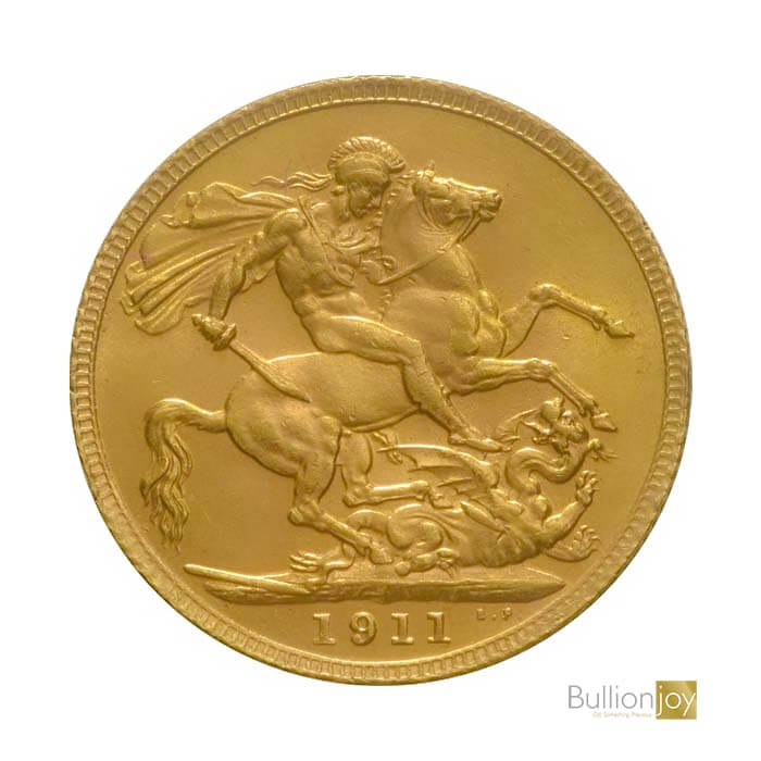 1911 Full Gold Sovereign KingGeorge V Coin