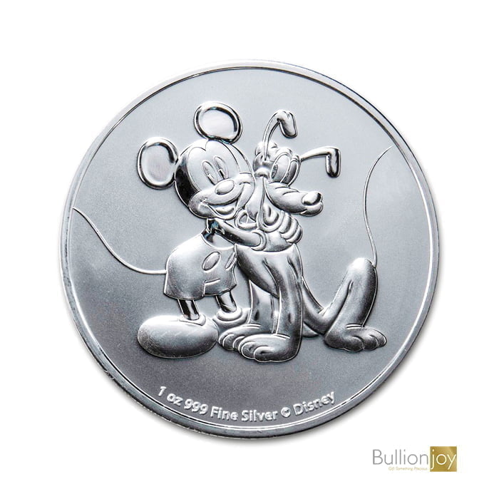 2020 1oz Mickey & Pluto Disney Silver Bullion Coin Bullionjoy
