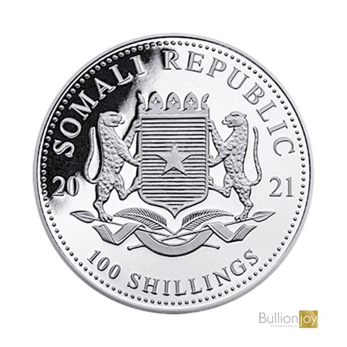 2021 1oz Somalia Elephant Silver Coin