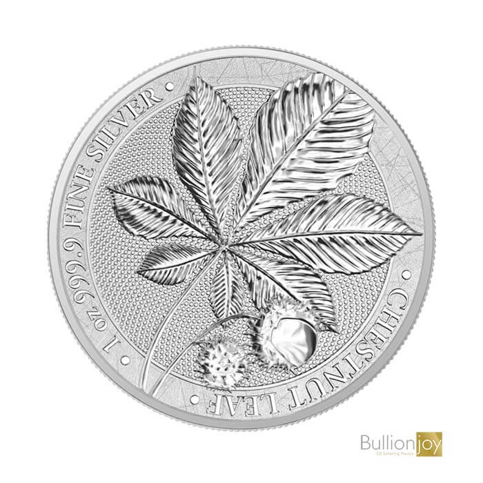 Mythical Forest 1 oz Chestnut Leaf Silver Coin