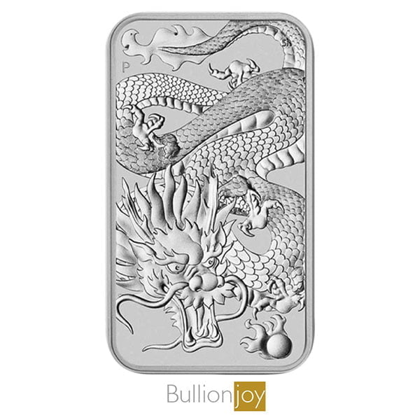 2022 1 oz Silver Coin Australian Dragon Rectangular